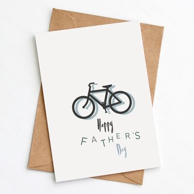 Carte fête des pères à vélo