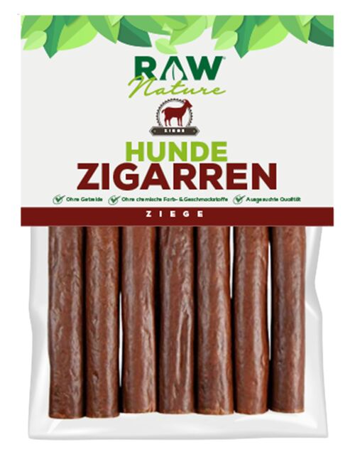 RAW Nature Hunde-Zigarre mit Ziege - 7 Stück