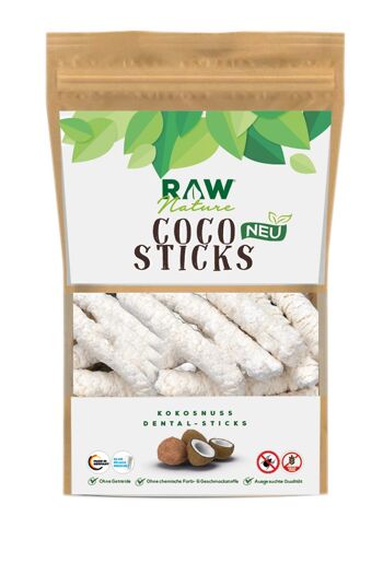RAW Nature collation pour chien bâtonnets de noix de coco 150g 1
