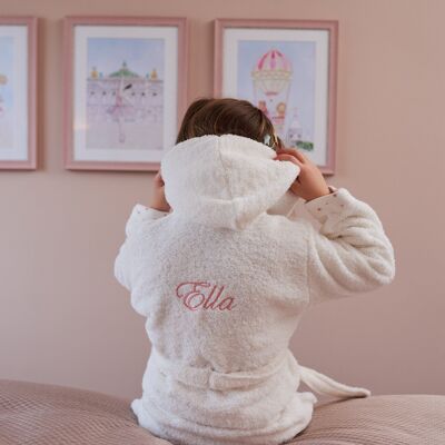 Accappatoio con stelle rosa