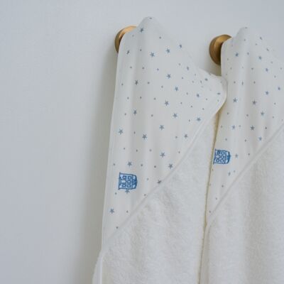 Blue new born hooded towel