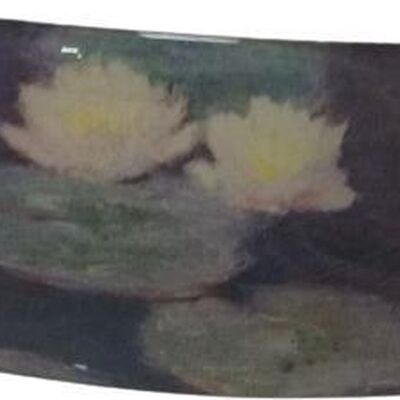 Hairclip White waterlilies Claude Monet, best quality made in France clip