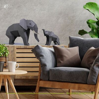 DIY Kit Elephants Mom & Baby