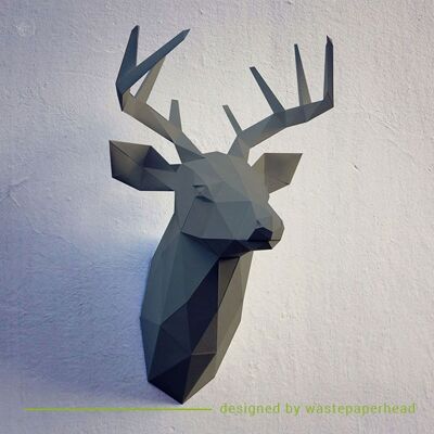 DIY Kit Deer Head – Gray