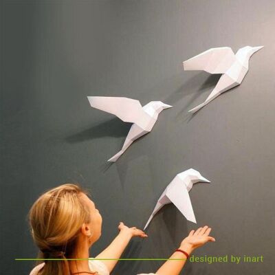 Paquete de bricolaje Pájaros - Blanco