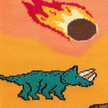 Chaussettes dinosaure moutarde 2