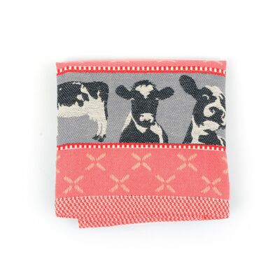 Tea Towel Cows Red 6pcs