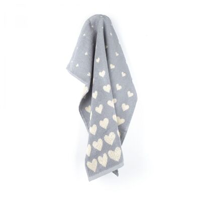 Kitchen Towel Hearts Grey 6pcs