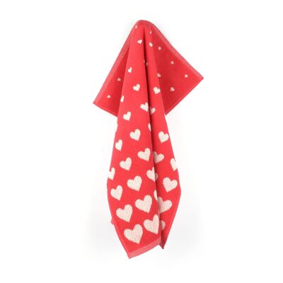 Kitchen Towel Hearts Red 6pcs