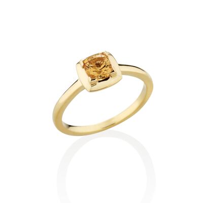 PETIT PARADIGM Yellow Gold Citrine Ring