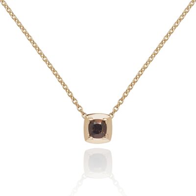 PETIT PARADIGM Rose Gold Smoky Quartz Necklace