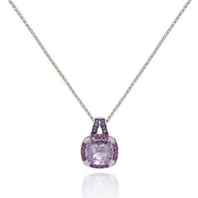 Paragon White Gold Amethyst Necklace