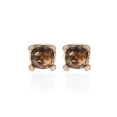 Paradigm Rose Gold Smoky Quartz Earrings