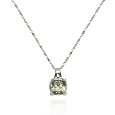 Paradigm White Gold Prasiolite Necklace