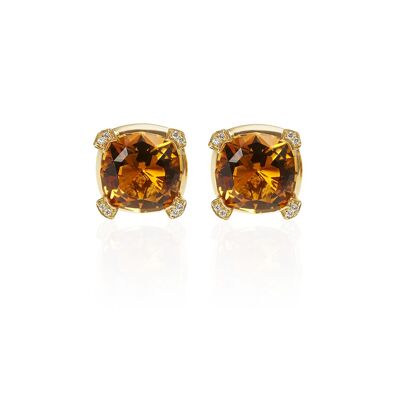 Paradigm Yellow Gold Citrine Earrings