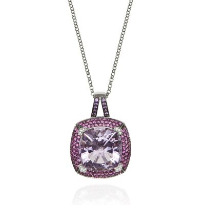 Paragon Large White Gold Amethyst Necklace