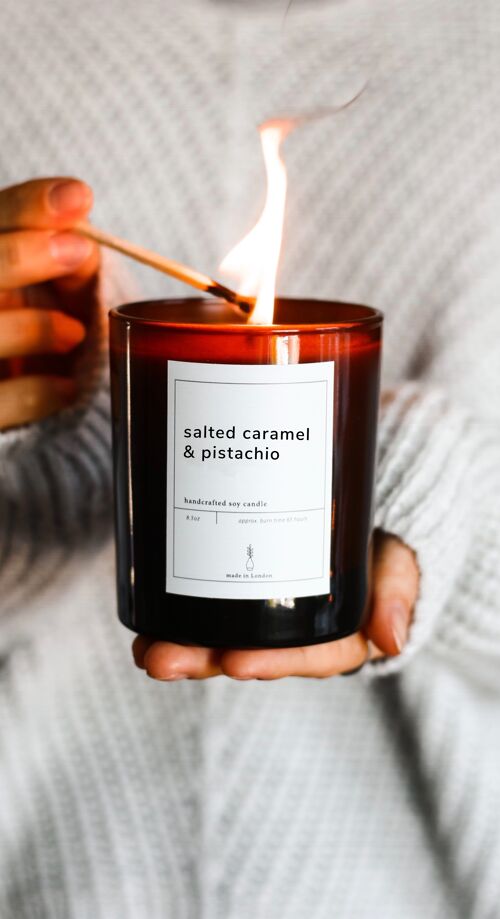 Soy Candle – Salted Caramel and Pistachio