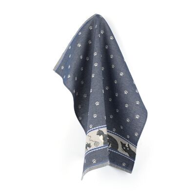 Tea Towel Cats Dark Blue 6pcs