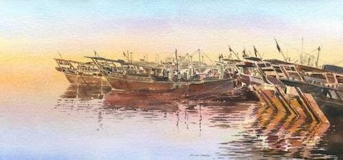 Dhows, Calm Waters