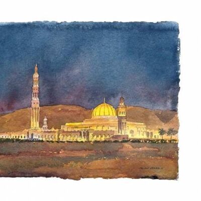 Grande Mosquée la nuit, Oman