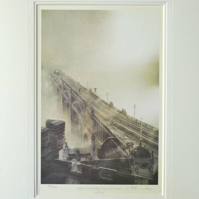 Brouillard sur le Tyne, pont de haut niveau