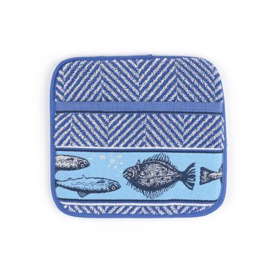 Pot Holder Fish Royal Blue 2pcs