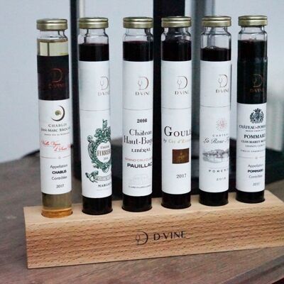 6-slot wooden display rack for Wine Barista wine bottles