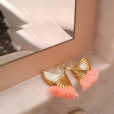 Pink Icarus earrings