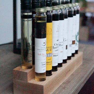 16-slot wooden display rack for Wine Barista wine bottles