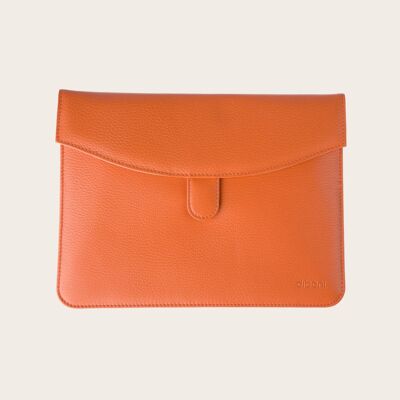 DIBONI clutch and tablet sleeve - elegancea - bright orange