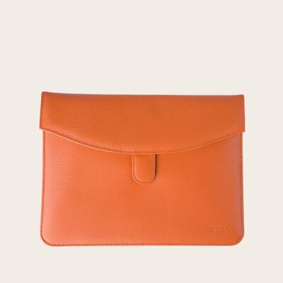 DIBONI clutch and tablet sleeve - elegancea - bright orange