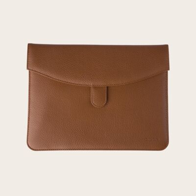 DIBONI clutch and tablet sleeve - elegancea - moccasin brown