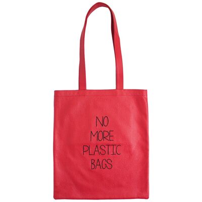 Shopper DIBONI - No More Plastic Bags - Rosso