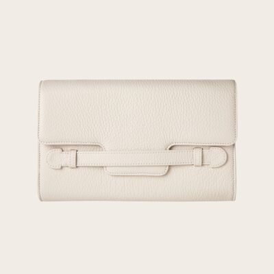 Pochette DIBONI - Antonia Couture - Blanc Pierre