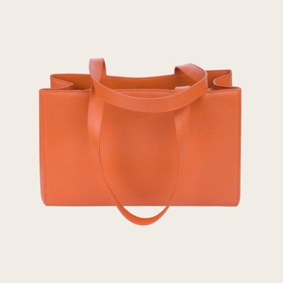 DIBONI handbag - Annabelle Deluxe - glow orange