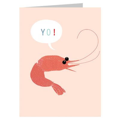 SM07 Mini carte de vœux aux crevettes