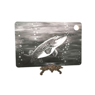 Midnight pike chopping board