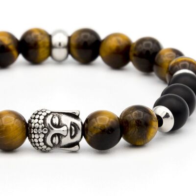 BRACCIALE BUDDHA - TIGRE - ONICE - 8mm