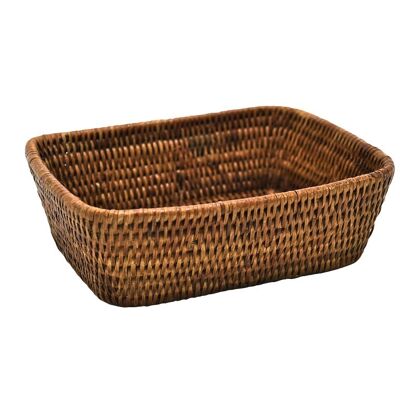 Honey rattan storage basket