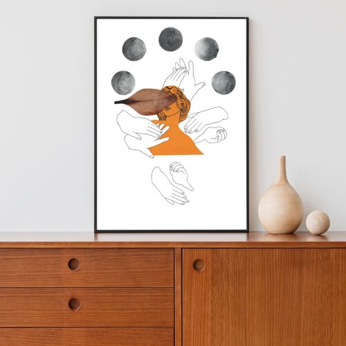 The Boon' moon phases fine A5 art print
