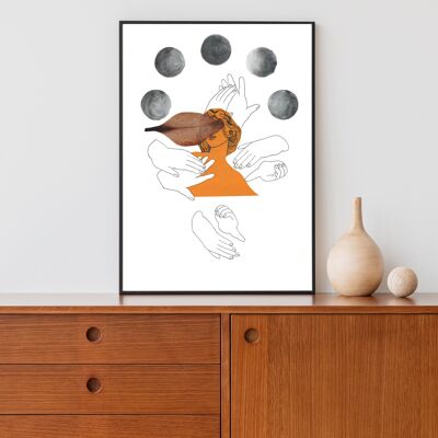 Las fases lunares de Boon' fine A3 art print