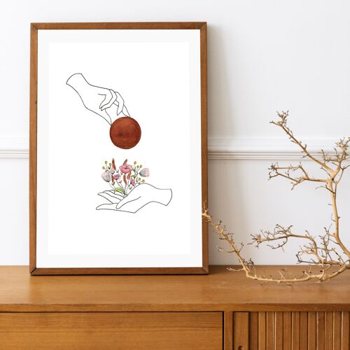 The Medicine Garden' botanical A3 fine art print