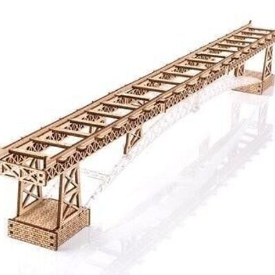 Kit de construction de modèles 3D en dentelle DIY, The Bridge, AKV-07 pour The Thunderstorm Express, 45 x 6 x 3,7 cm