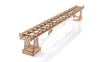 Kit de construction de modèles 3D en dentelle DIY, The Bridge, AKV-07 pour The Thunderstorm Express, 45 x 6 x 3,7 cm