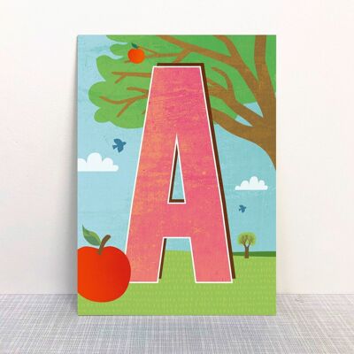 Postcard letter A