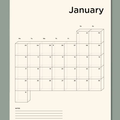 sous bois - wall calendar 2022