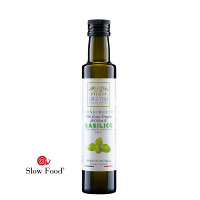 Olio d'oliva aromatizzato al basilico (250 ml)