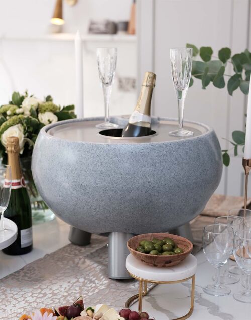 Drinks Cooler – Both Heights + Champagne Tray / Colour: Light Stone