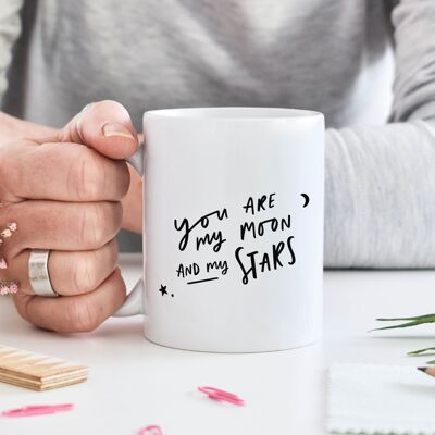 My Moon And Stars Chic Hand-Lettered Mug - Valentine's Gift - Love Gift