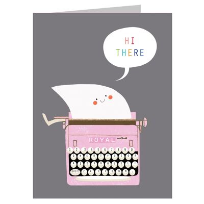 Carte de vœux pour mini machine à écrire SM35